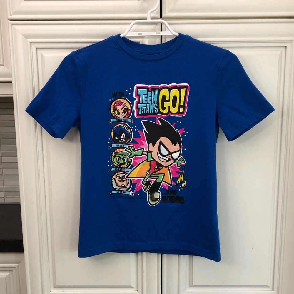 😎Teen Titans Go kids striped t-shirt